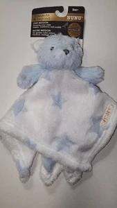 Blankets & Beyond Blanco Azul Oso StarSecurity Manta Lovey Nunu Nuevo con Etiquetas Unisexbebé - Imagen 1 de 9