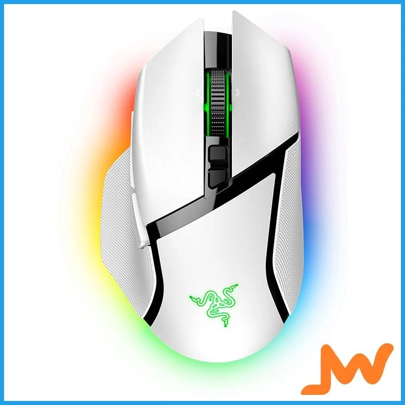 Razer Basilisk V3 Pro Customizable Wireless Gaming Mouse - White- RZ01-04620200