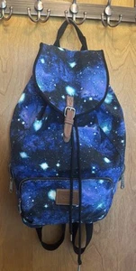 VICTORIA'S SECRET PINK GALAXY CELESTRIAL FULL SIZED BACKPACK BOOKBAG CANVAS, VGC - Picture 1 of 11