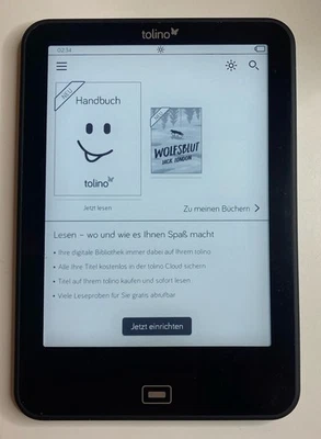 Tolino Vision 2 E-Book Reader Schwarz - Bild 1 von 3