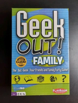 Jogo de tabuleiro Geek Out Family Party sala de jogos entretenimento novo lacrado - Imagem 1 de 4