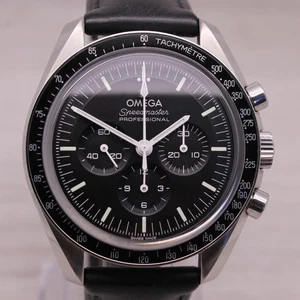 Omega Speedmaster Moon Watch Mens 42mm Sapphire Sandwich Chronograph w Box Cards - Picture 1 of 8