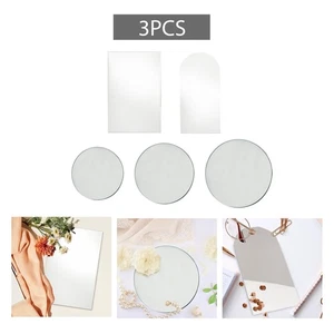 3x Solid Mirror Trays Photo Props, Ornaments Decorations, Art Decor Organizers, - Picture 1 of 25