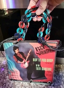 Rare, Vintage Rick Springfield vinyl album handbag/Purse bop' til you drop 1984 - Picture 1 of 5