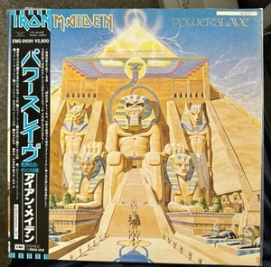 Iron Maiden Powerslave Japanese Pressing OBI NM Vinyl LP Record EMS-91091 EMI - Picture 1 of 8