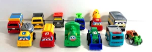 Plastic Toy Train Truck Lot of 12 Some Faces 1.5 to 2.5” Long - Picture 1 of 10