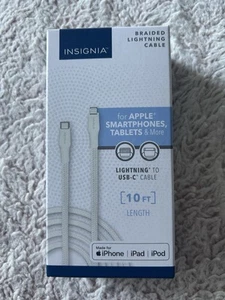Insignia 10' iPhone to USB-C - USB-A or USB-C to USB-C Charge-and-Sync Cable - Picture 1 of 2