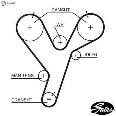 TIMING BELT 5446XS FOR MITSUBISHI SPORT/MONTERO/PAJERO/WAGON/CHALLENGER/SHOGUN - Image 1 of 4