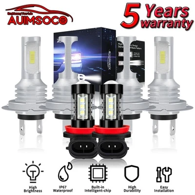Combo 6x Kit de faros LED bombillas haz antiniebla alto/bajo para Ram ProMaster 2500 2014-2021 Foto 1 de 4