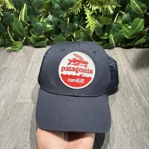 Patagonia Flying Fish Hat Cap Snapback Black Big Patch Cardiff Trucker Mesh - Picture 1 of 6