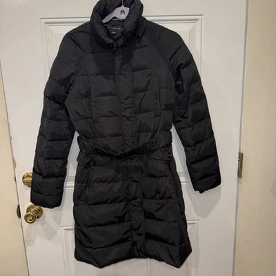 Chaqueta acolchada larga para mujer Jones New York negra talla S, cierre de cremallera, abrigo cálido Foto 1 de 4