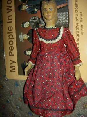 Hellen Bullard stamped, HOLLY Doll, Ozone, Tennessee carved wood j'td. Rare doll - Image 1 of 4