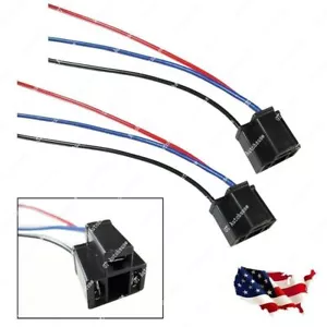 2pcs H4 9003 HB2 Female Headlight Repair Wiring Socket Extension Harness - Picture 1 of 2