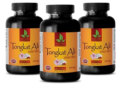 TONGKAT Root Extract 200:1 - 400mg - Sex Pills Longjack Pasak Bumi - 3 Bo - Image 1 of 4