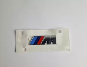 1x Original BMW M embleme NEU 45x15mm BMW M logo M Aufkleber Silber - Bild 1 von 3