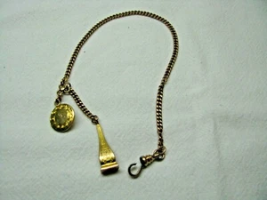 ANTICO PORTACHIAVI OROLOGIO PLACCATO ORO CON MONO BOTTONE E SIGILLO CERATO (NO MONO) **IN OFFERTA* - Foto 1 di 4