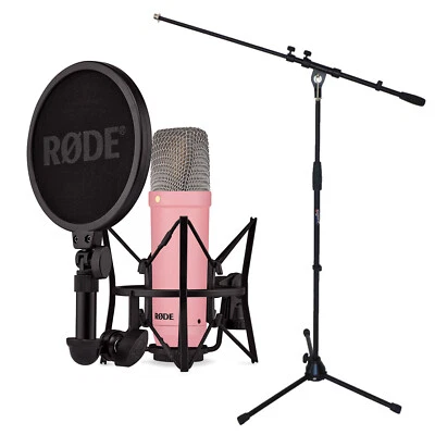 Rode NT1 Signature Pink Studio-Mikrofon mit keepdrum Mikrofonständer - Bild 1 von 4