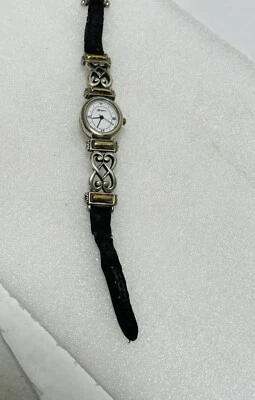 Женские кварцевые часы BRIGHTON «Шампанское» двухцветные 8 дюймов нуждаются в аккумуляторе и новом ремешке - Изображение 1 из 4