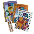 New Vintage Disney Winnie the Pooh Coloring Books Stickers Lot Bundle Retro