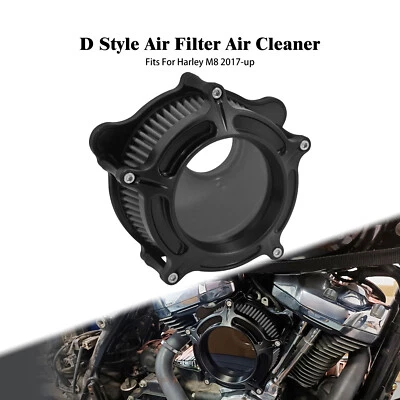 Clear Matte Black Air Filter Cleaner For Harley Low Rider Street Bob 2017-2025 - Image 1 of 4