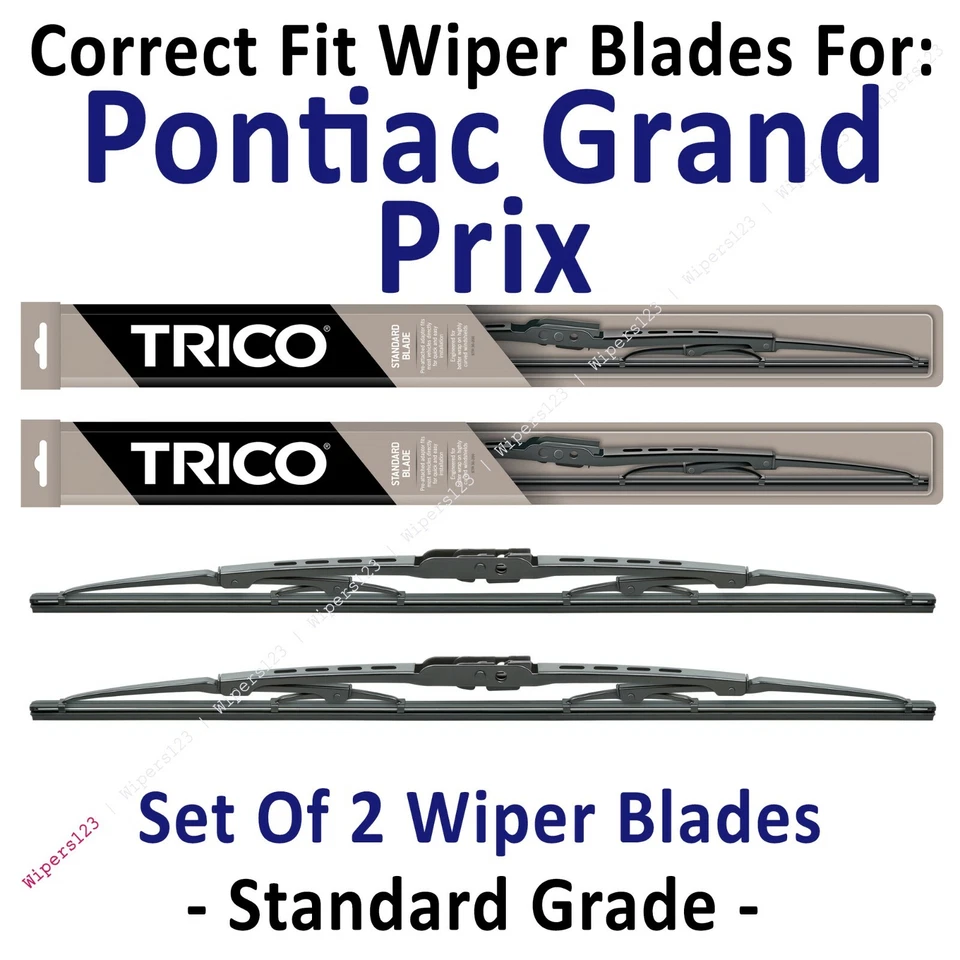 Wiper Blades 2-Pack Standard Wipers - fit 1988-1996 Pontiac Grand Prix - 30200x2 - Image 1 of 1