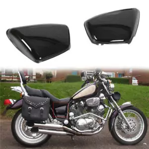 For Yamaha 1984-up XV 700 750 1000 1100 Virago Right Left Side Panel Cover Black - Picture 1 of 7