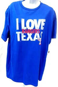 Texas Rangers Baseball I Love Texas Ladies Short Sleeve T-Shirt Royal - Picture 1 of 1