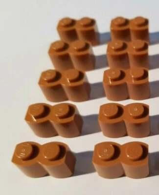 LEGO 10 x 30136 Básico Palizada Piedra 1 x 2 Nougat (# Cgb ) Medium Nougat - Imagen 1 de 2
