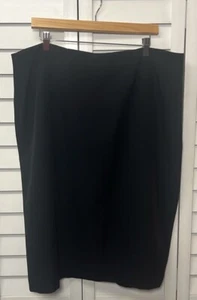 Falda skimmer Kasper talla grande para mujer talla 18 negra nueva con etiquetas - Imagen 1 de 11