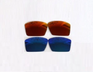 Galaxy Ersatzlinse Für Oakley Cables OO9129 Sonnenbrille Blau/Rot Polarisiert - Picture 1 of 6