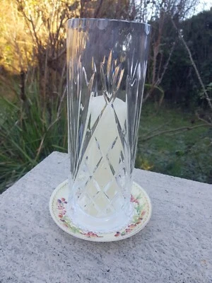 Vintage Cut Glass Candle Shade - Image 1 of 4