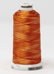 Madeira Classic Rayon 40, #2022 ORANGE OMBRE 1000m Variegated Embroidery Thread - Picture 1 of 1