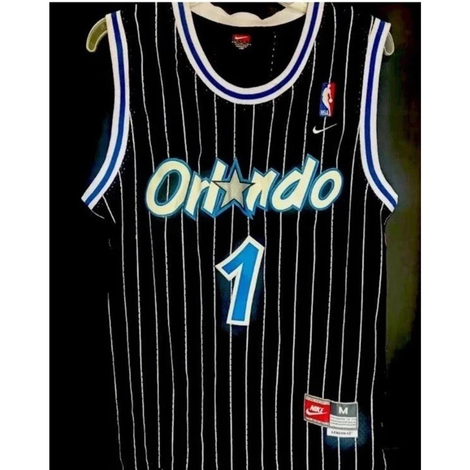 Camiseta Orlando Magic Penny Hardaway mediana para hombre Nike negra a rayas +2 Foto 1 de 3