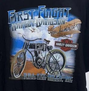 Harley Davidson t-shirt Kill Devil Hills NC First Flight Black SZ Large NEW NWT - Bild 1 von 4