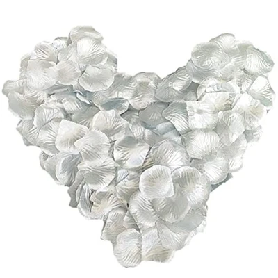  1000 Piezas Seda Artificial Rosa Pétalos Flor Decoración Boda Fiesta Plata Foto 1 de 4