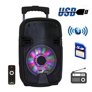 beFree Sound 8 Pulgadas 400 Vatios Bluetooth Altavoz Portátil para Fiesta con USB, Inpu SD - Imagen 1 de 1