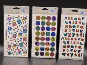 Stickopotamus Stickers Retired Smiley Face Party Letters Glitter Scrapbook - Picture 1 of 10