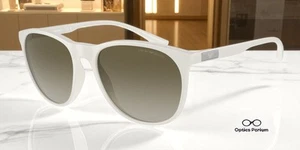 EMPORIO ARMANI EA4210 53448E Matte White Gradient Green 56 mm Men's Sunglasses - Picture 1 of 6