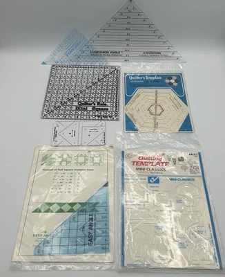 Lot Of 7 Vtg Quilter’s Rulers -mini By Betty Gall, EZ International - Angles - Image 1 of 4