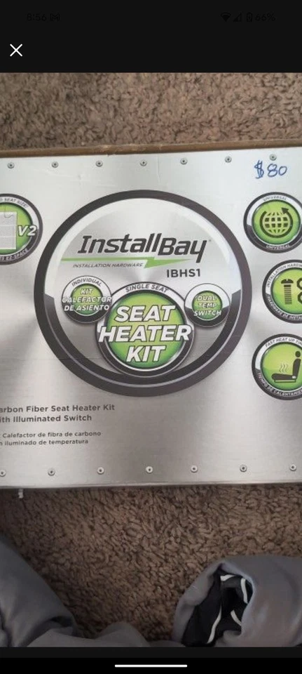 Kit Calentador Asiento Coche Universal The Install Bay IBHS1 Foto 1 de 1