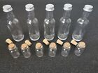 Set Of Miniature Glass Bottles - 5 x 50ml & 6 x 20ml