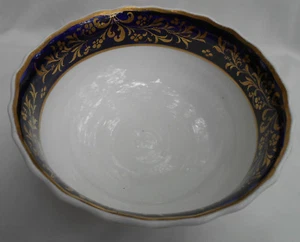 COPELAND SPODE SERVING BOWL 6 1/2" RICE OLD MARK 4728 COBALT BLUE GOLD RARE - Picture 1 of 4