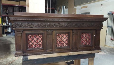 Antique Italian Carved Console Sideboard Cabinet Top - Parts Cover