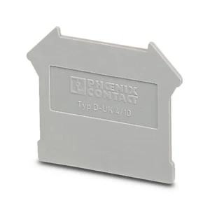 2pcs~ 100pcs D-UK4/10 3003020 D-UK4/10 - End cover PHOENIX CONTACT - Picture 1 of 2