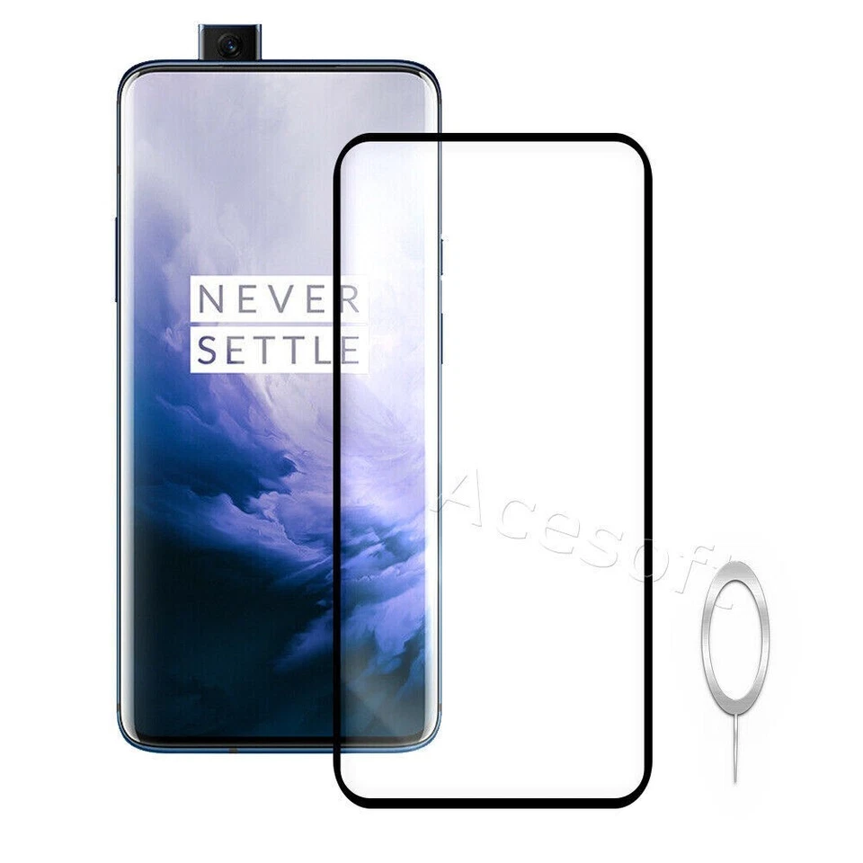 [Marco Negro] Protector Pantalla Vidrio Templado Dureza 9H para 1+ OnePlus 7 Pro Foto 1 de 1