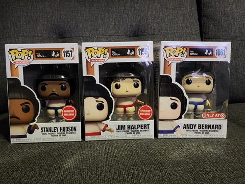 Funko POP The Office STANLEY Hudson JIM Halpert ANDY Bernard SUMO Vinyl Figures Cover