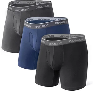 DAVID ARCHY Men's Boxers, Men's Briefs, Men's Trunks Underwear Bamboo Mens Boxer - Picture 1 of 8