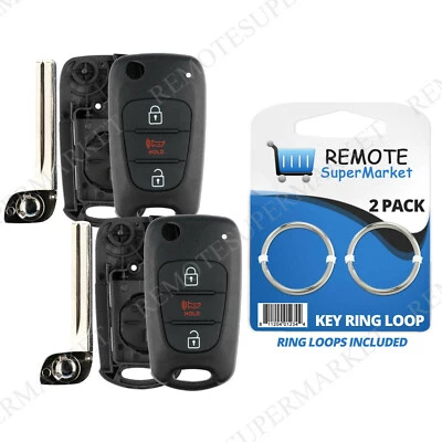 2 Replacement for Kia 2012-2014 Rio 2012 Rio 5 Remote Car Fob Shell Case Pad Foto 1 de 4