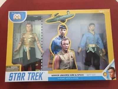 Star Trek Mirrior Universe Kirk & Spok Gift Set  Mego - Imagen 1 de 2