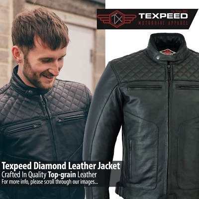 Leather Motorbike Motorcycle Jacket Touring With Genuine CE Biker Armour Thermal - Image 1 of 4